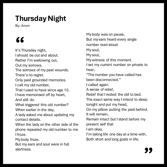 Poetry - Thursday Night - Anon